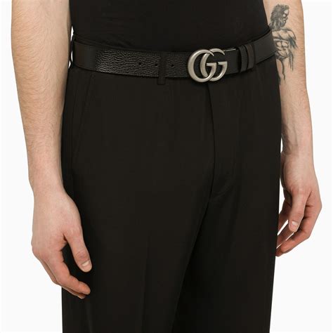 cintura gucci doppia g uomo nera|Gucci Cintura GG Marmont .